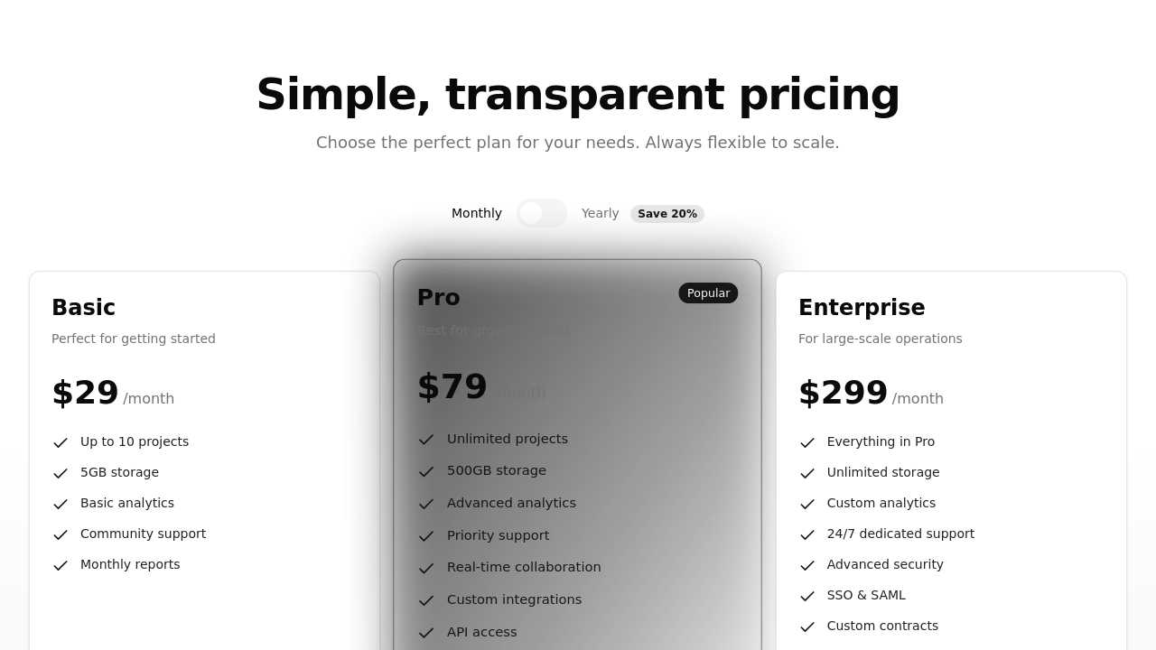 Pricing Section thumbnail