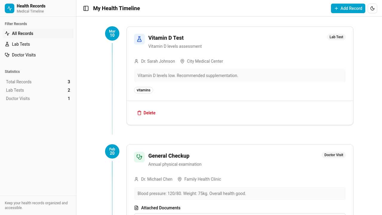 Health Records Timeline thumbnail